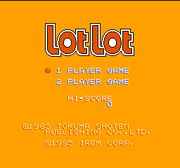 Lot Lot title screen for Famicom